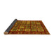 Sideview of Abstract Yellow Modern Rug, abs611yw