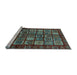 Sideview of Machine Washable Abstract Light Blue Modern Rug, wshabs611lblu