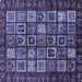 Square Abstract Blue Modern Rug, abs611blu