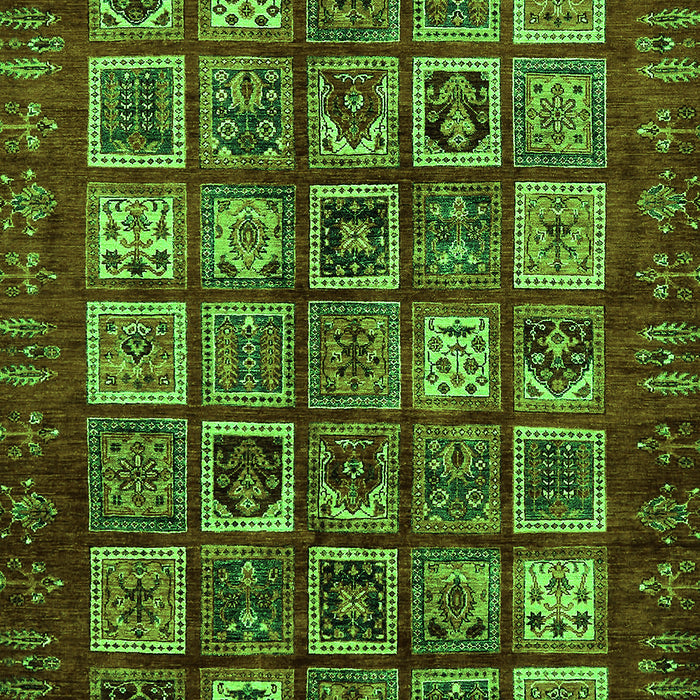 Abstract Green Modern Rug, abs611grn