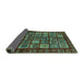 Sideview of Abstract Turquoise Modern Rug, abs611turq