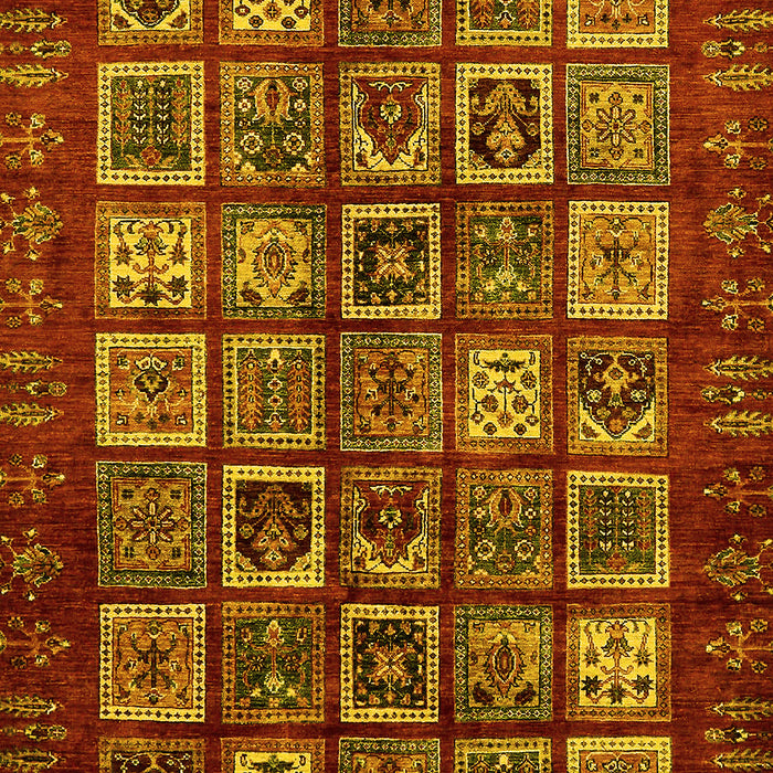 Abstract Yellow Modern Rug, abs611yw