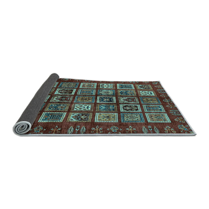 Sideview of Abstract Light Blue Modern Rug, abs611lblu