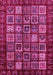 Machine Washable Abstract Pink Modern Rug, wshabs611pnk