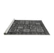 Sideview of Machine Washable Abstract Gray Modern Rug, wshabs611gry