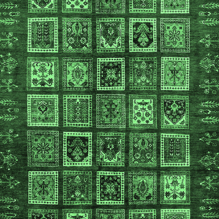 Abstract Emerald Green Modern Rug, abs611emgrn