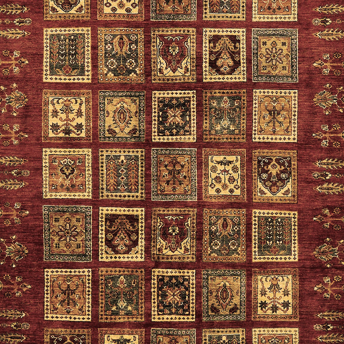 Machine Washable Abstract Brown Modern Rug, wshabs611brn