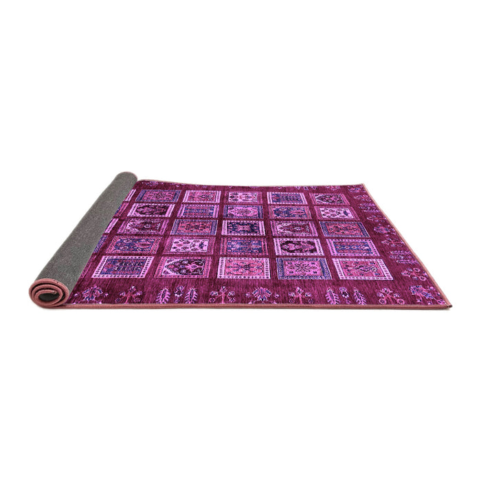 Sideview of Abstract Purple Modern Rug, abs611pur