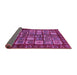 Sideview of Abstract Purple Modern Rug, abs611pur