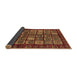 Sideview of Abstract Brown Modern Rug, abs611brn