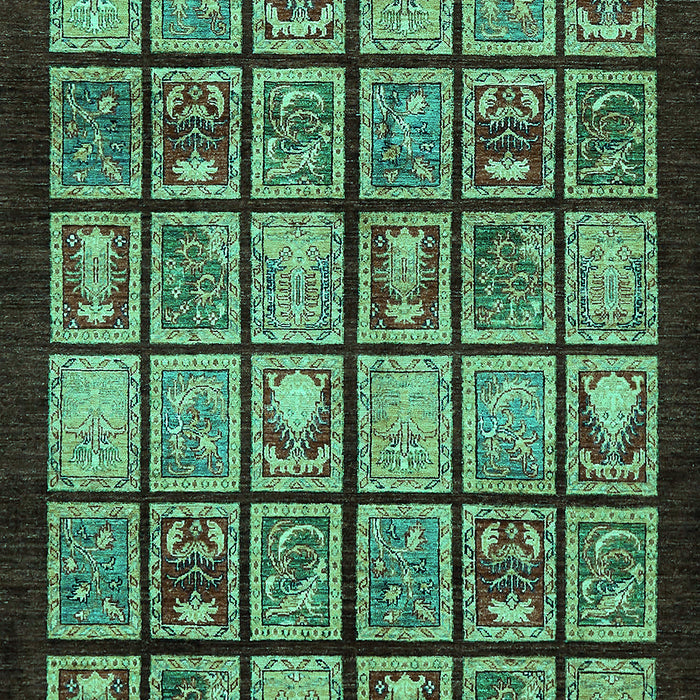 Machine Washable Abstract Turquoise Modern Area Rugs, wshabs612turq