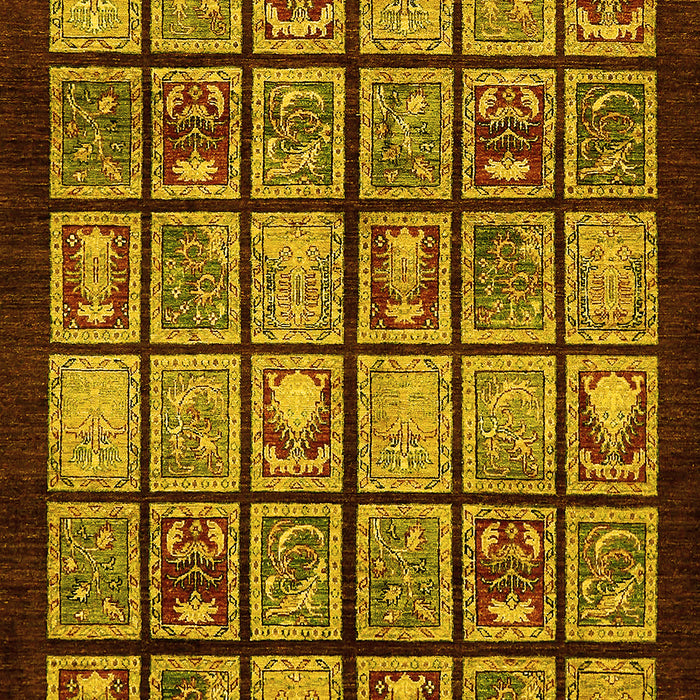 Abstract Yellow Modern Rug, abs612yw