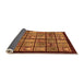 Sideview of Abstract Orange Modern Rug, abs612org