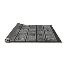 Sideview of Abstract Gray Modern Rug, abs612gry