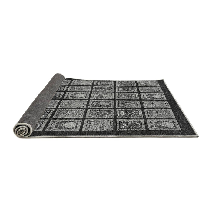 Sideview of Abstract Gray Modern Rug, abs612gry