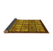 Sideview of Abstract Yellow Modern Rug, abs612yw