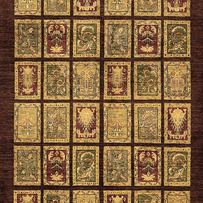 Abstract Brown Modern Rug, abs612brn