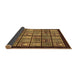 Sideview of Abstract Brown Modern Rug, abs612brn