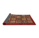 Sideview of Abstract Red Modern Rug, abs613