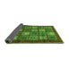 Sideview of Abstract Green Modern Rug, abs613grn