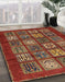 Machine Washable Abstract Tomato Red Rug in a Family Room, wshabs613