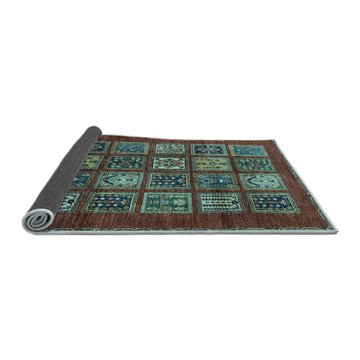 Sideview of Abstract Light Blue Modern Rug, abs613lblu