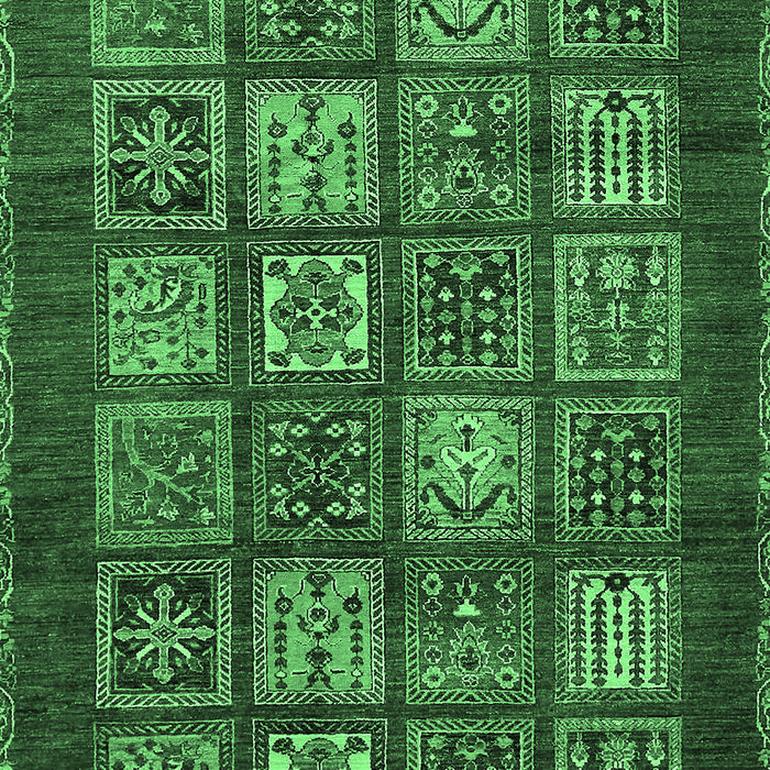 Abstract Emerald Green Modern Rug, abs613emgrn