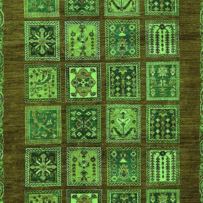 Abstract Green Modern Rug, abs613grn