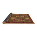 Sideview of Abstract Brown Modern Rug, abs613brn