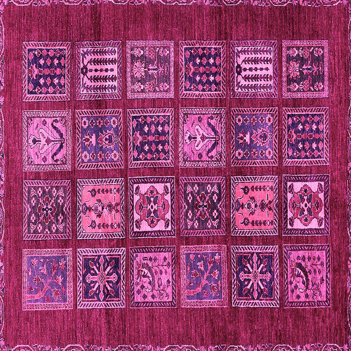 Square Abstract Pink Modern Rug, abs613pnk