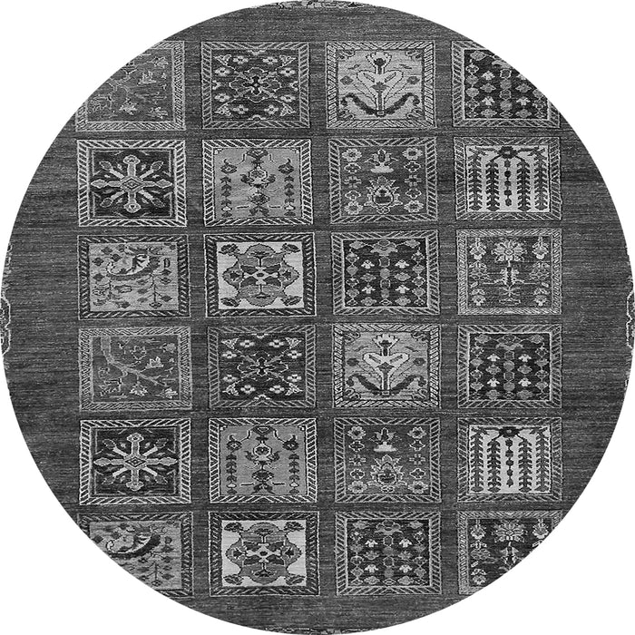 Round Machine Washable Abstract Gray Modern Rug, wshabs613gry