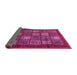 Sideview of Abstract Pink Modern Rug, abs613pnk