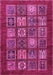 Machine Washable Abstract Pink Modern Rug, wshabs613pnk