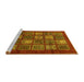 Sideview of Machine Washable Abstract Yellow Modern Rug, wshabs613yw