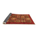 Sideview of Abstract Orange Modern Rug, abs613org