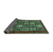 Sideview of Abstract Turquoise Modern Rug, abs613turq