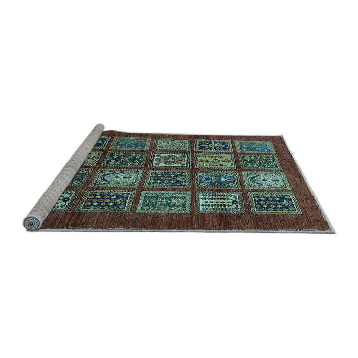 Sideview of Machine Washable Abstract Light Blue Modern Rug, wshabs613lblu
