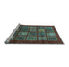 Sideview of Machine Washable Abstract Light Blue Modern Rug, wshabs613lblu