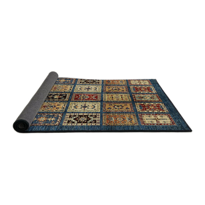 Sideview of Abstract Brown Modern Rug, abs614