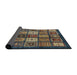 Sideview of Abstract Brown Modern Rug, abs614