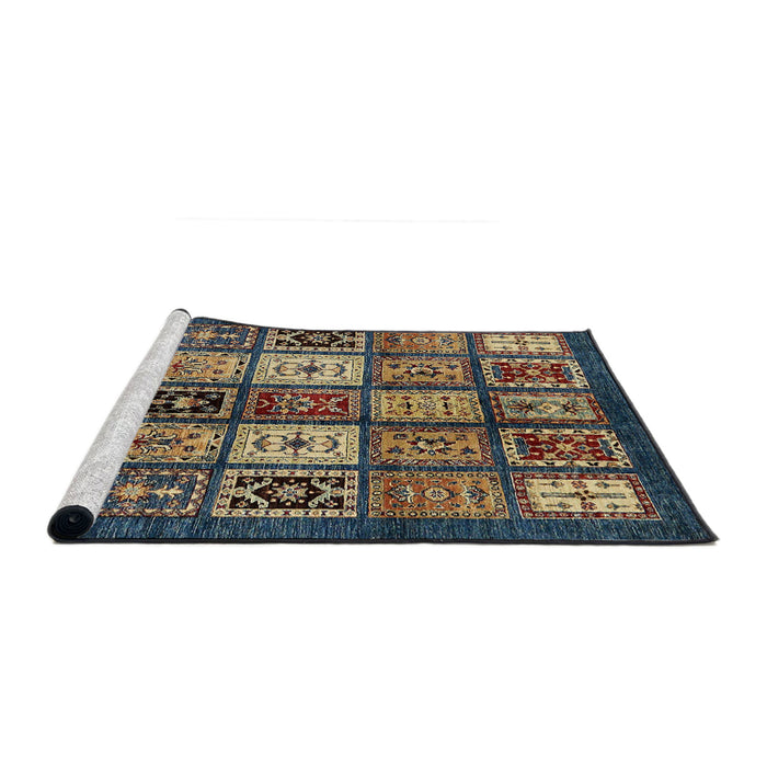 Sideview of Machine Washable Abstract Brown Rug, wshabs614