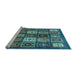 Sideview of Machine Washable Abstract Light Blue Modern Rug, wshabs614lblu