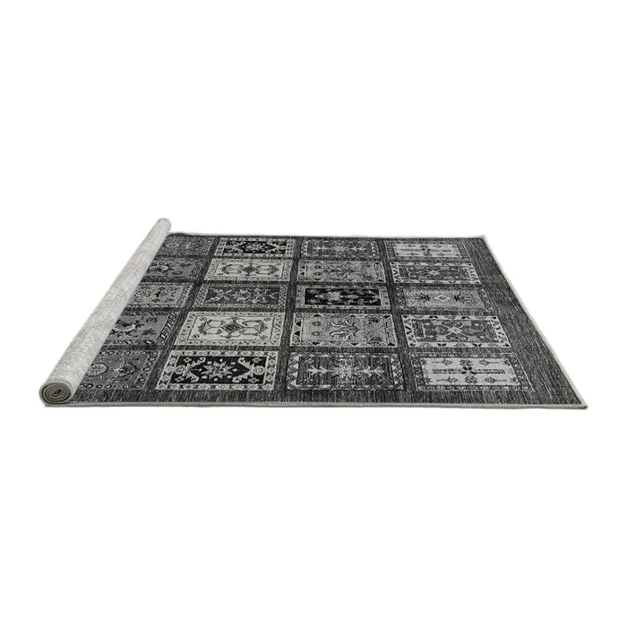 Sideview of Machine Washable Abstract Gray Modern Rug, wshabs614gry