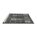 Sideview of Machine Washable Abstract Gray Modern Rug, wshabs614gry