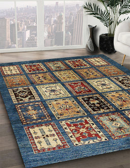 Abstract Brown Modern Rug in Family Room, abs614