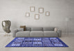 Machine Washable Abstract Blue Modern Rug in a Living Room, wshabs614blu