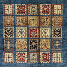 Square Machine Washable Abstract Brown Rug, wshabs614