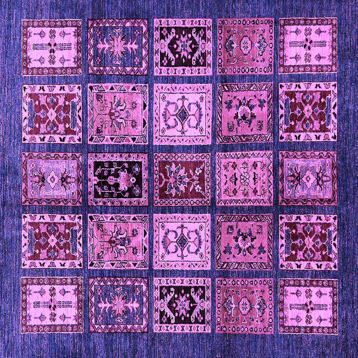 Square Abstract Purple Modern Rug, abs614pur