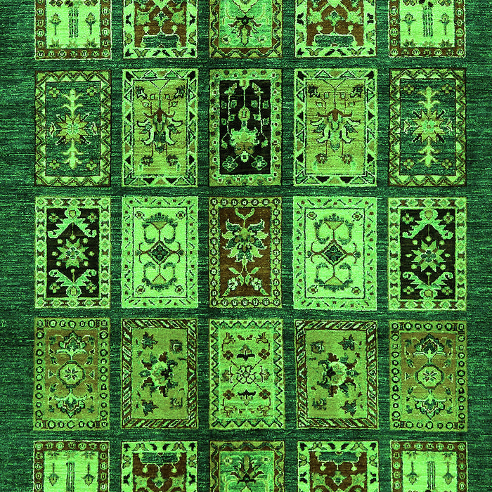Abstract Green Modern Rug, abs614grn