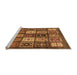 Sideview of Machine Washable Abstract Orange Modern Area Rugs, wshabs614org